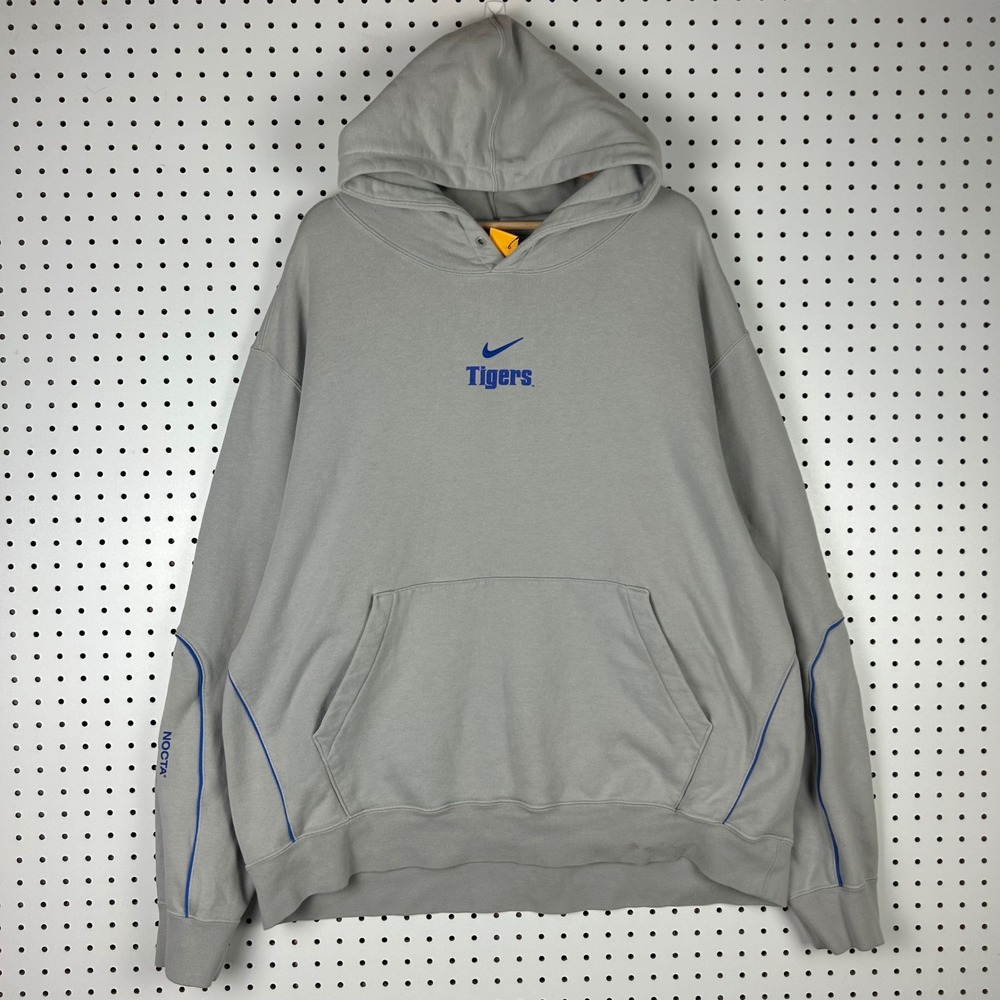 Nike NOCTA Memphis Tigers Hoodie XXL Grey Blue Drake Fleece Pullover Team Issued